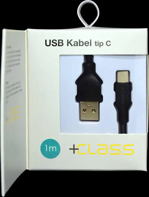 USB KABEL TIP C, USB NA C DUŽINE 1 m CRNI