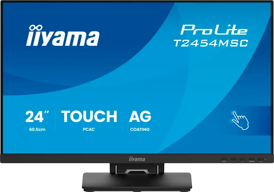 IIYAMA Monitor Touch T2454MSC-B3AG 24" InCell PCAP 10pt touchscreen monitor featuring IPS panel
