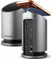 USB HUB 3x USB-A + 1x USB-C, GLAN, HDMI, DP, PD 100W, 15W wireless HMC-WL9