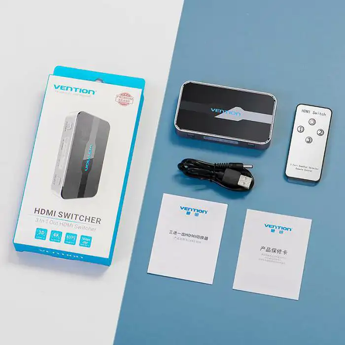 Vention 3 in 1 out HDMI 2.0 Switch Grey - Slika 5