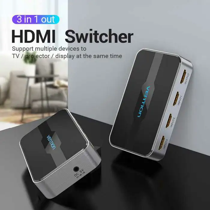 Vention 3 in 1 out HDMI 2.0 Switch Grey - Slika 4