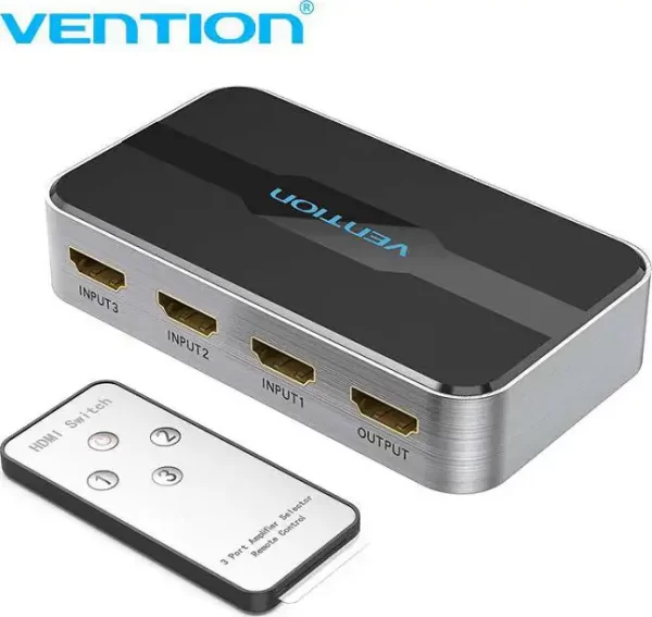 Vention 3 in 1 out HDMI 2.0 Switch Grey