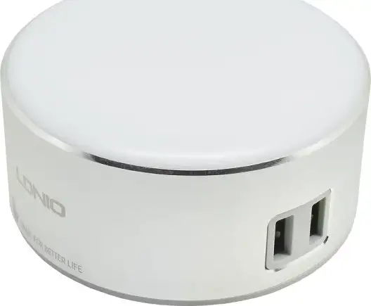 KUĆNI PUNJAČ SA SVJETILJKOM LDNIO A2208 2*USB (2.4 A)