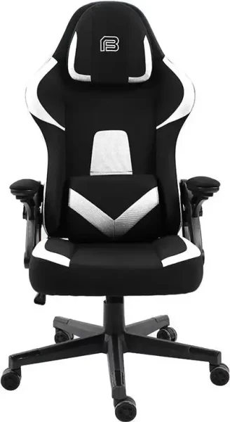 Bit Force THOR L-2D igraća stolica s potpornim jastučićima, PU koža, 2D naslon za ruke, nosivost 130kg, crno/bijela