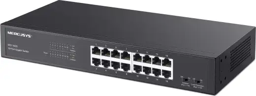 Mercusys 16-Port Gigabit Desktop preklopnik (Switch) 16×10/100/1000Mbps, Plug & Play, Auto-Negotiation, Auto-MDI/MDIX, metalno kučište