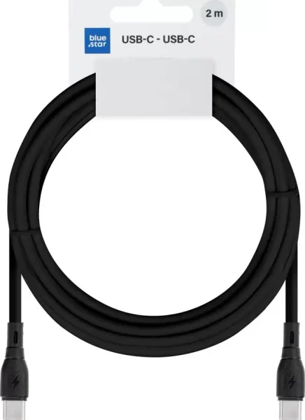 Kabel USB C to USB C Blue Star 3A 60W ECO 2 m PJ73-14-3 black