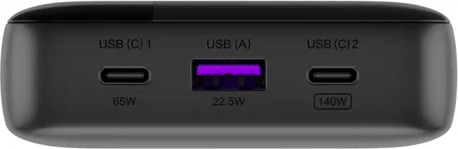 CANYON Power Bank PB-240, 25000mAh PD140W display power bank,Size160.0x82x27 mm Weight 508+-10g, Dark Grey - Slika 5