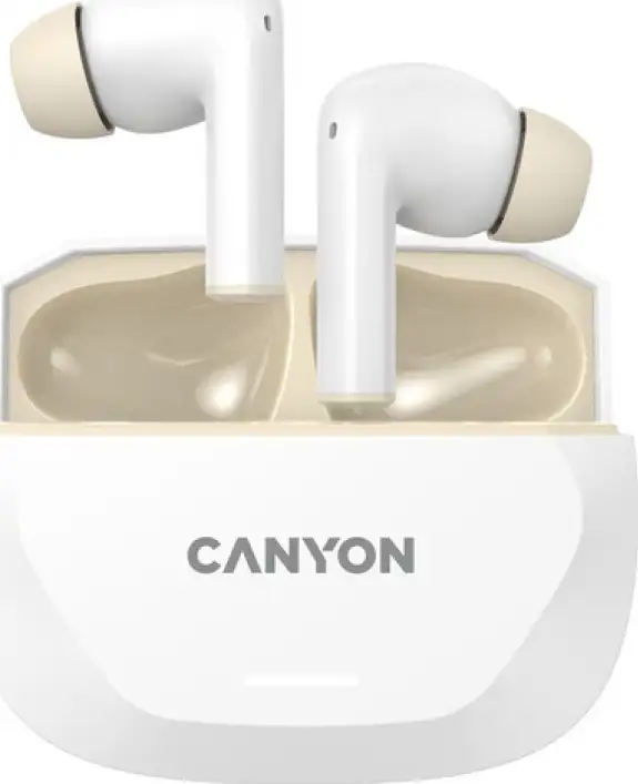 CANYON headset HEXAGON 7 TWS ANC+ENC Wireless Charge White Beige