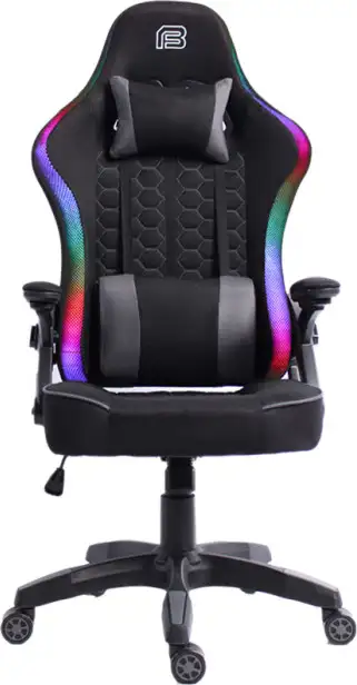 Bit Force HYPNOSIS RGB-2D igraća stolica s potpornim jastučićima, PU koža, 2D naslon za ruke, nosivost 130kg, crna - Slika 4