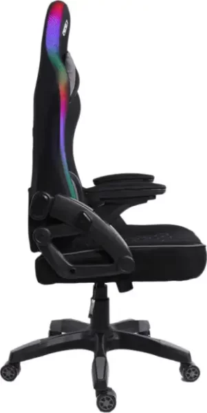 Bit Force HYPNOSIS RGB-2D igraća stolica s potpornim jastučićima, PU koža, 2D naslon za ruke, nosivost 130kg, crna