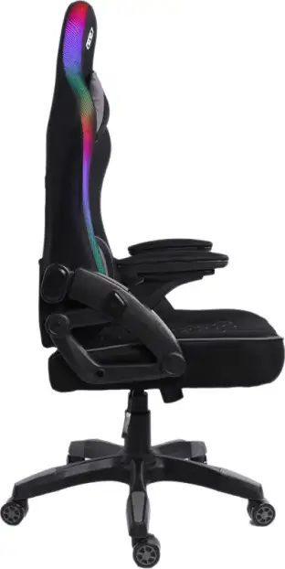 Bit Force HYPNOSIS RGB-2D igraća stolica s potpornim jastučićima, PU koža, 2D naslon za ruke, nosivost 130kg, crna