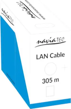 NaviaTec Cat5e UTP solid, 24AWG, CCA 305m