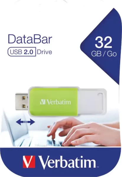 Memorija USB 32GB 2.0 DataBar Verbatim 49454 zelena blister