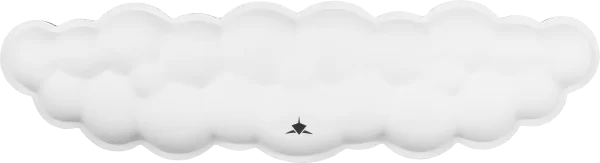 White Shark PODLOGA ZA TIPKOVNICU KP-012 CUMULUS BIJELA