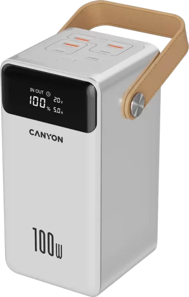 CANYON power bank OnPower 610 metal 60000 mAh PD100W White