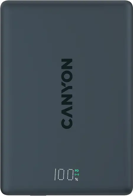 CANYON magnetic power bank OnPower 500 PD20W 5000mAh Aluminium Interstellar Black - Slika 4