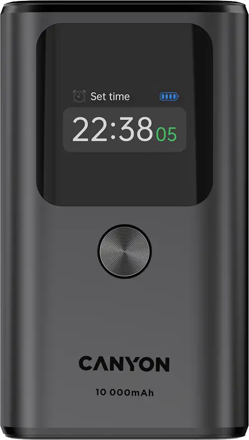 CANYON power bank OnPower 130 TFT 10000 mAh PD30W Dark Grey - Slika 3