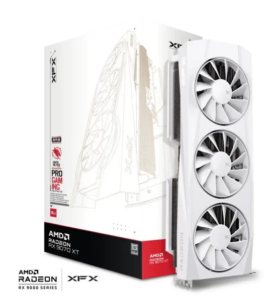 XFX Quicksilver AMD Radeon RX 9070XT White 16GB GDDR6 256-bit HDMI 3xDP