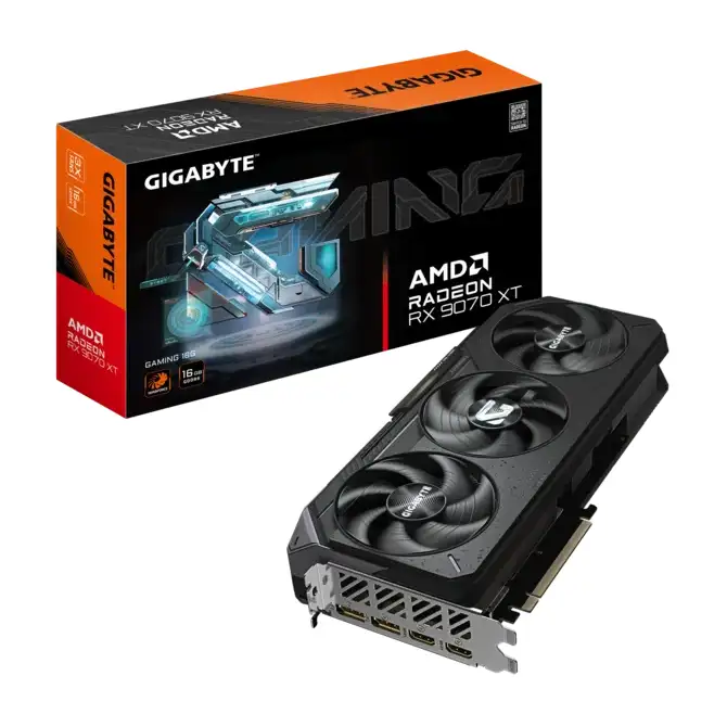 GIGABYTE Video Card AMD Radeon RX 9070 XT GAMING 16G, 16GB GDDR6, PCI-E 5.0, 2xDP, 2xHDMI