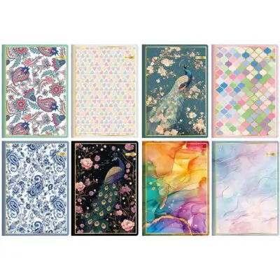 Bilježnica Ilijanum Vista A4 90gr 52L 3D Gold foil kocke 50040