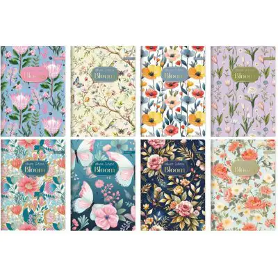 Bilježnica Ilijanum Bloom A4 70gr 52L 3D Gold foil crte 40031