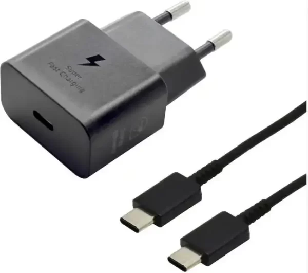 KUĆNI PUNJAČ ORIGINAL ZA SAMSUNG T2510XBE TIP C PD 25W GAN +TIP C NA C CRNI BULK