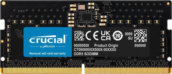 Crucial 8GB DDR5-5600 SODIMM CL46 (16Gbit) Tray