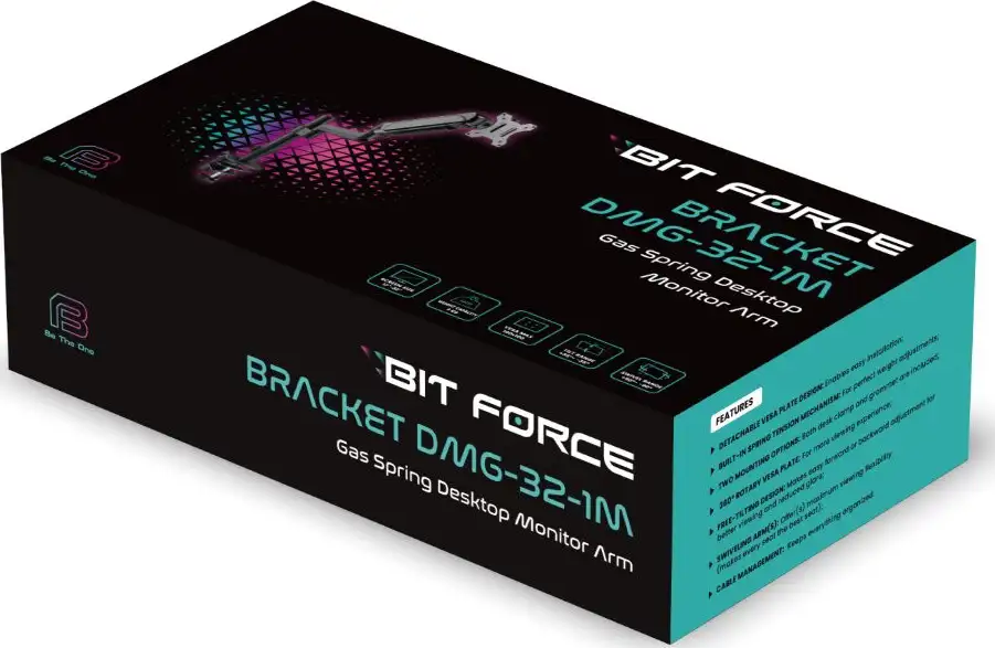 BIT FORCE stolna ručka za monitor s plinskom oprugom BRACKET DMG-32-1M - Slika 4