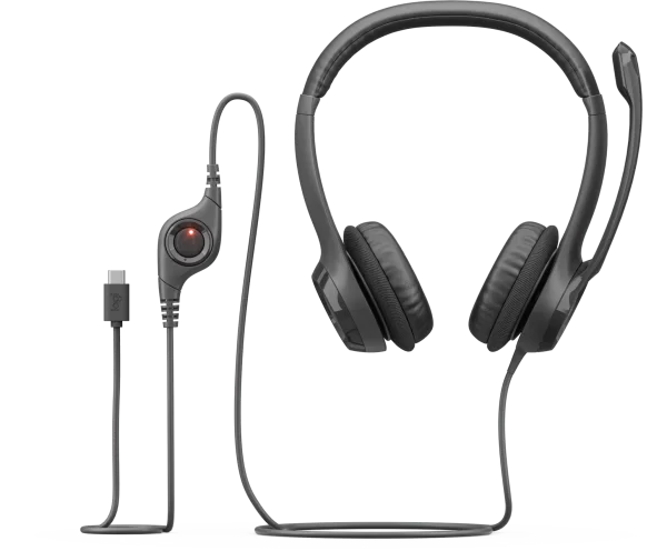 LOGITECH HEADSET-H390 USB-C Computer Headset-MIDNIGHT BLACK-USB-N/A-EMEA28i-935-USB-C