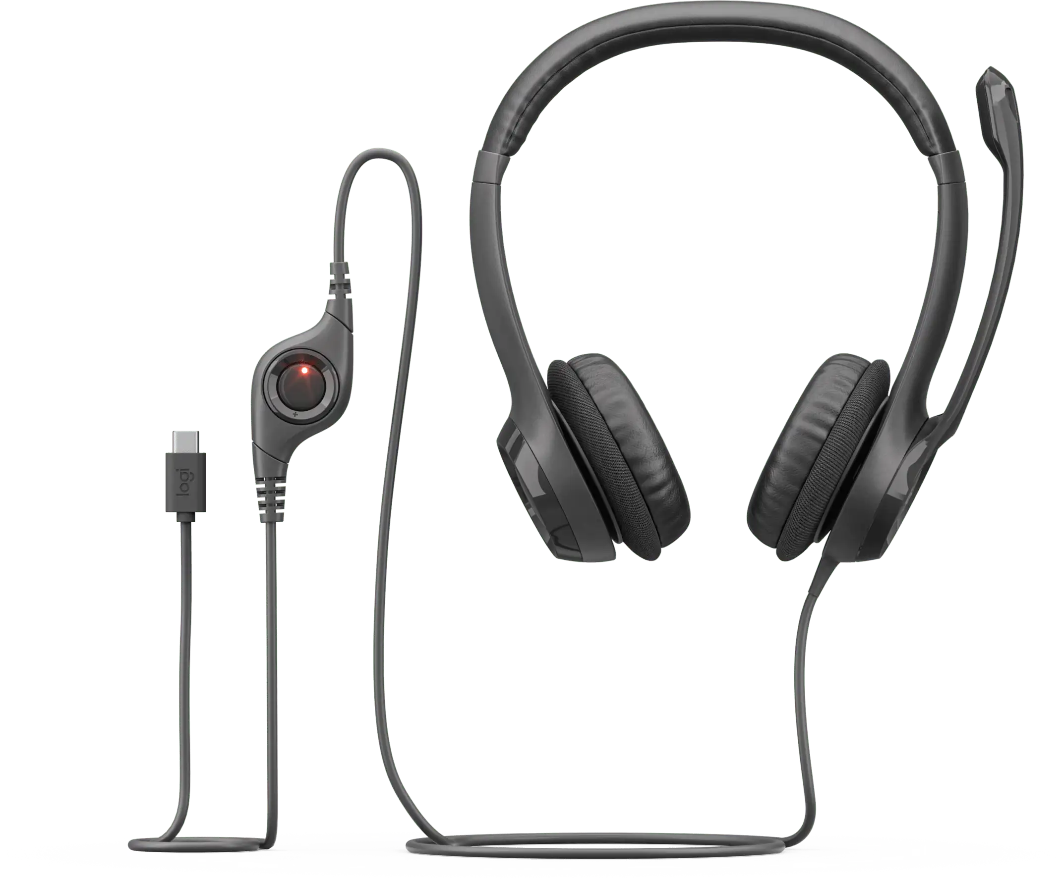 LOGITECH HEADSET-H390 USB-C Computer Headset-MIDNIGHT BLACK-USB-N/A-EMEA28i-935-USB-C
