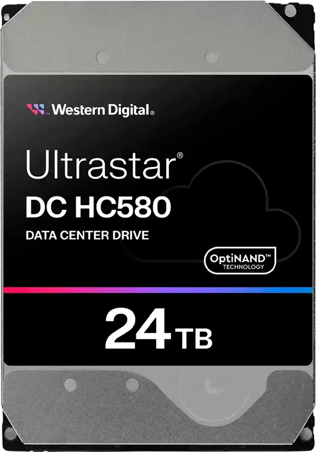 HDD Server WD Ultrastar DC HC580 24TB 512e SE, 3.5’’, 512MB, 7200 RPM, SAS, P3, SKU: 0F62802