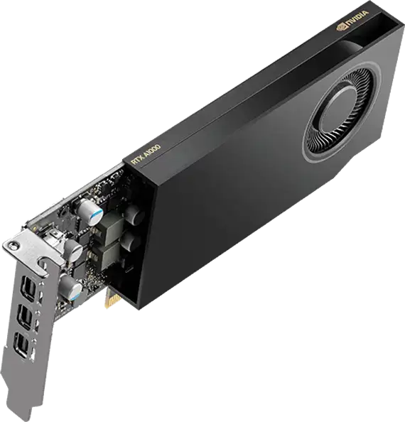 PNY NVIDIA A1000 8GB LowProfile OEM Version, PCI-Express 4.0 x16, LP, 8 GB GDDR6 128-bit, 4x Mini DP 1.4, 1x LP bracket