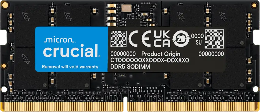Crucial 16GB DDR5-5600 SODIMM CL46 (16Gbit) Tray