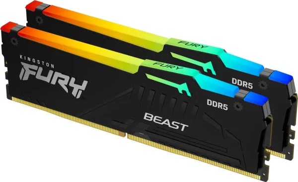 Kingston 16GB 6000MT/s DDR5 CL30 DIMM (Kit of 2) FURY Beast RGB EXPO