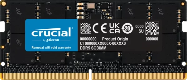 Crucial 32GB DDR5-5600 SODIMM CL46 (16Gbit) Tray