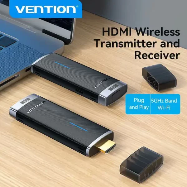 HDMI BEŽIČNI ODAŠILJAČ TX I PRIJEMNIK RX SET VENTION ADCB0 CRNI, ADCB0