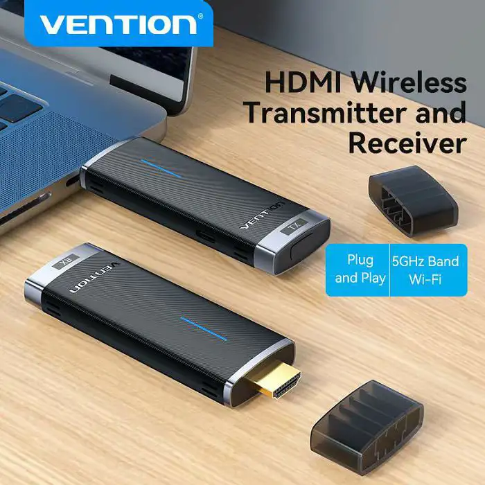HDMI BEŽIČNI ODAŠILJAČ TX I PRIJEMNIK RX SET VENTION ADCB0 CRNI, ADCB0