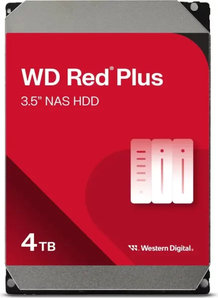 WD Red Plus 4TB, 3,5", 128MB, 5400 rpm NAS