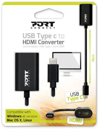 Port adapter USB-C M -> HDMI F, 900124