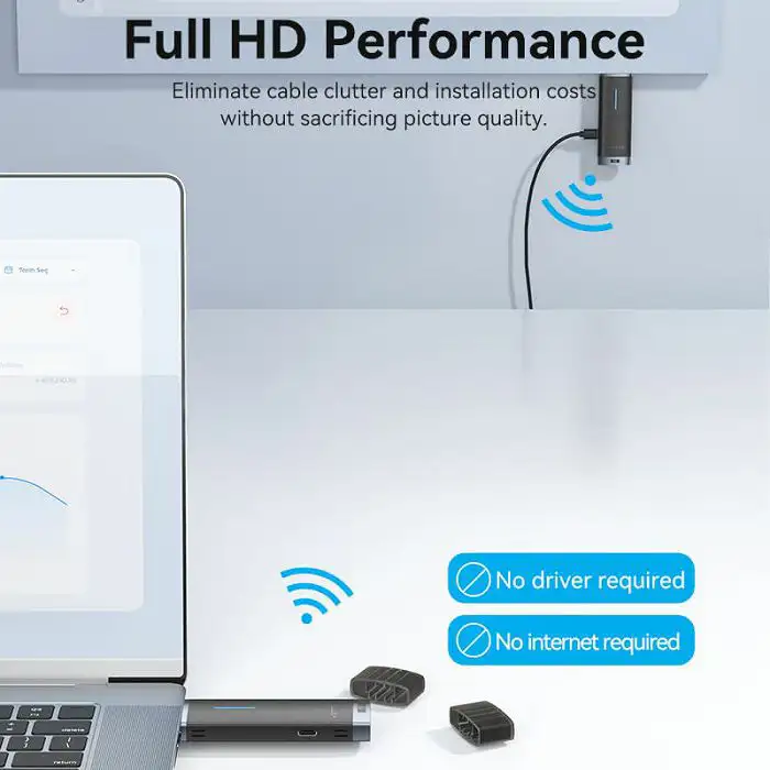 HDMI BEŽIČNI ODAŠILJAČ TX I PRIJEMNIK RX SET VENTION ADCB0 CRNI, ADCB0 - Slika 3