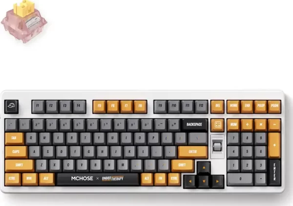 Tipkovnica MCHOSE UT98 Retro Therapy Silent Peach V3 Switch, HW-UT98-4