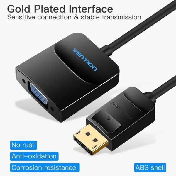 Vention DP to VGA Converter 0,15m Black