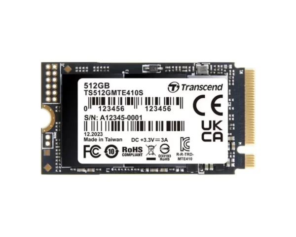 Transcend 512GB, M.2 2242,PCIe Gen4x4, NVMe, 3D TLC, TS512GMTE410S