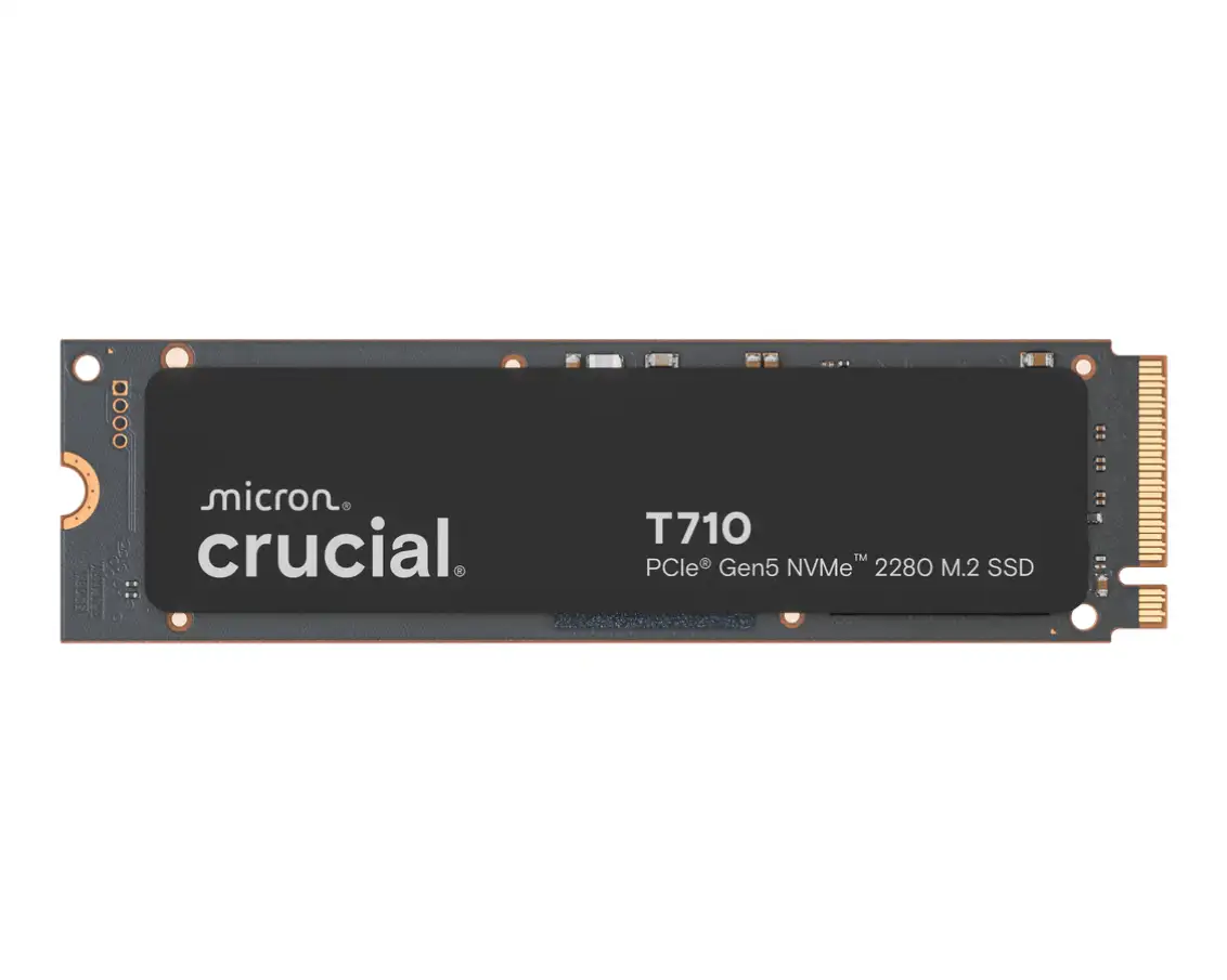 CRUCIAL T710 2TB PCIe Gen5 NVMe M.2 2280 SSD up to 14500 MB/s read and 13800 MB/s write