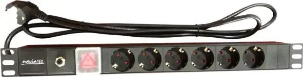 NaviaTec PDU (Power Distribution Unit) sa 6x Schuko priključaka, kabel Schuko, 19"
