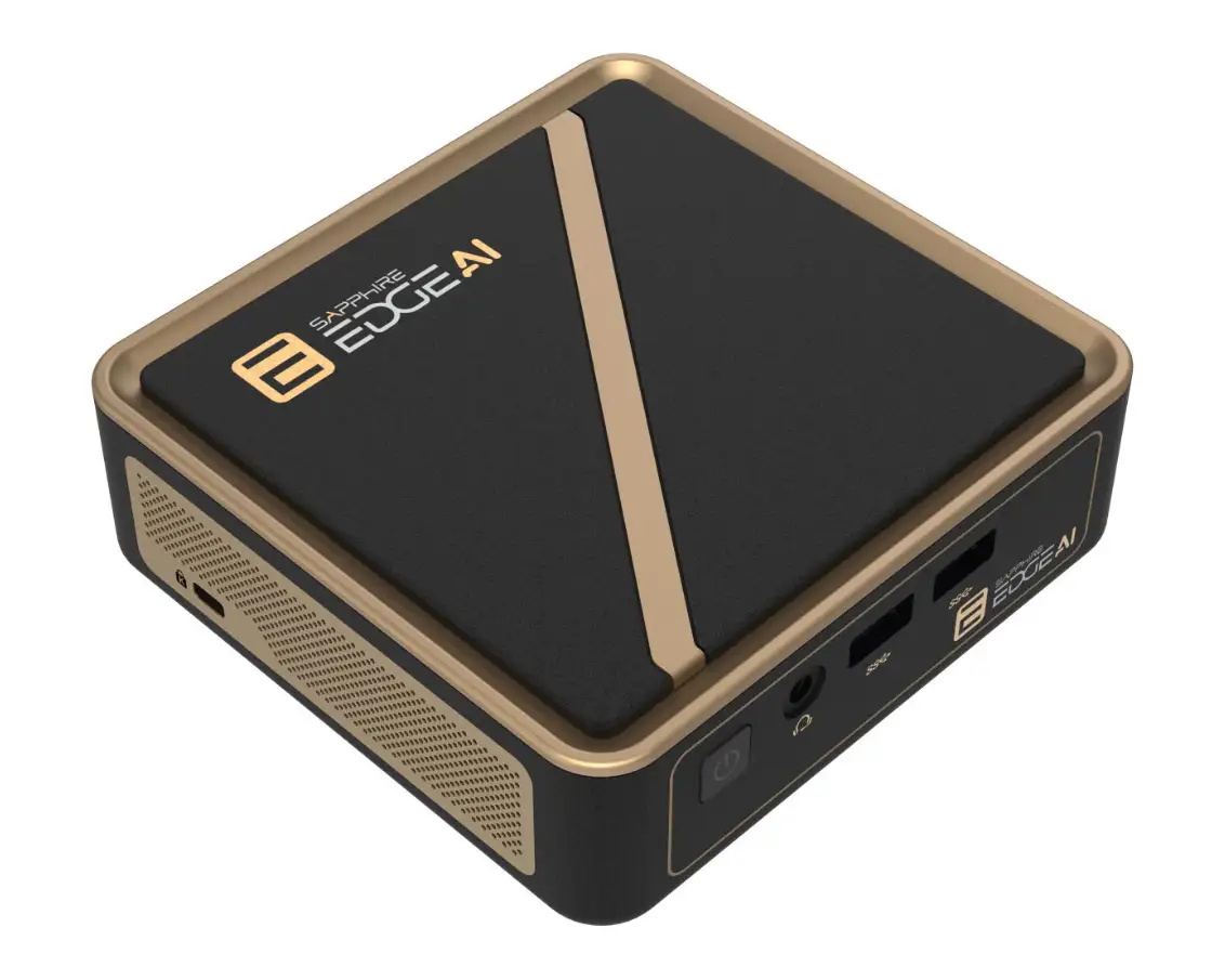 SAPPHIRE EDGE AI 350 BAREBONE WITH WIFI / BT MODULE, VESA MOUNT, POWER ADAPTER AND POWER CORD W/O SSD AND MEMORY
