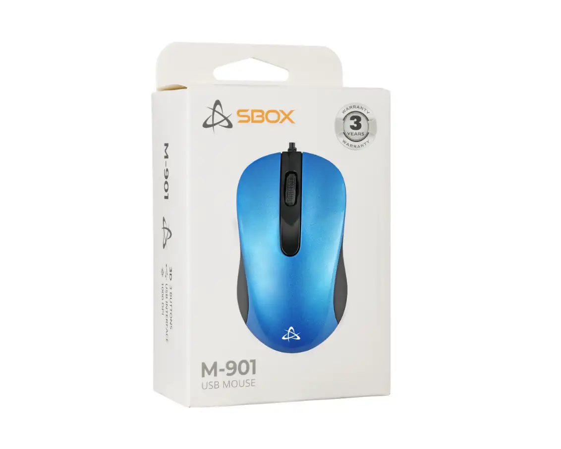 SBOX ŽIČANI MIŠ M-901 Plavi