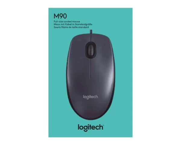 Logitech M90 žičani optički miš, siva, 910-001793