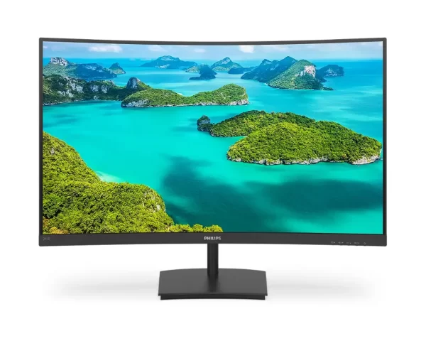 Philips 24" 241E1SCA/00 (23.6") 16:9 Full HD (1920×1080) VA, zakrivljeni, AMD FreeSync, 4ms, VGA/HDMI, zvučnici, crni