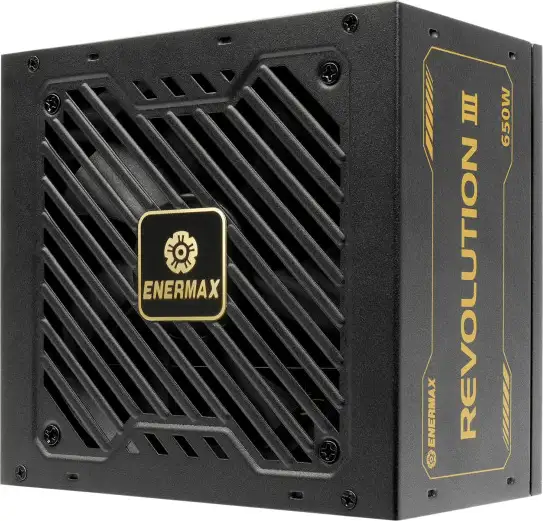 Enermax 650W Revolution III, ATX 3.1, 80+ GOLD, modularno, 2×PCIe, 6×SATA, 24-pina, 120mm ventilator - Slika 3